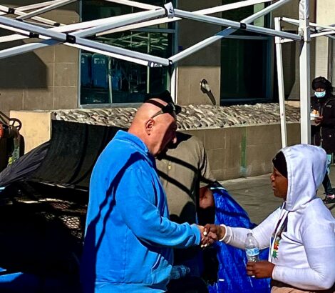 Micheal Woroniecki With The Homeless