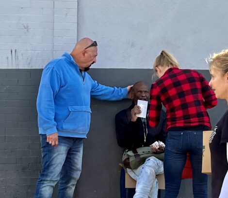 Micheal Woroniecki With The Homeless